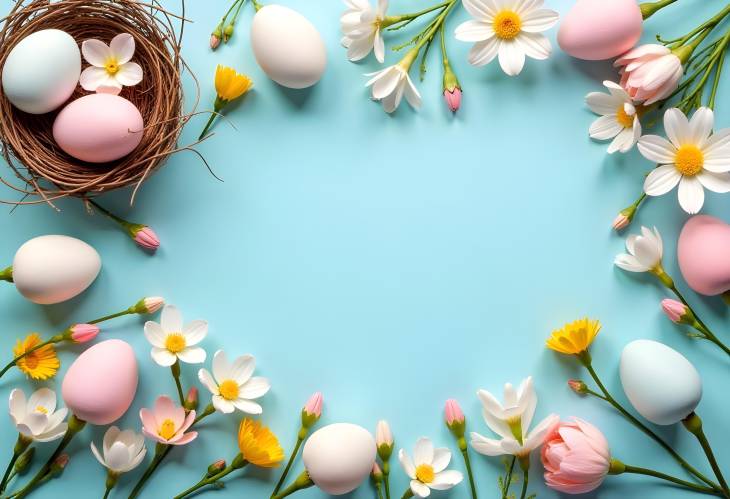 Spring Awakening Easter Eggs and Floral Delight